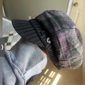 Black and Purple plaid hat
